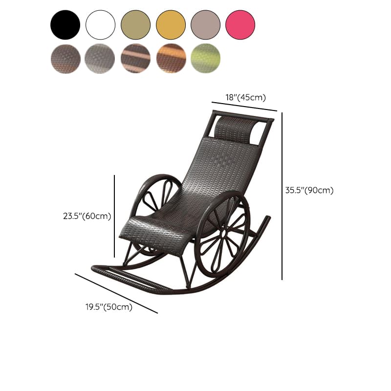 Craftsman Cane Porch Rocker with Round Arm thumbnail 17