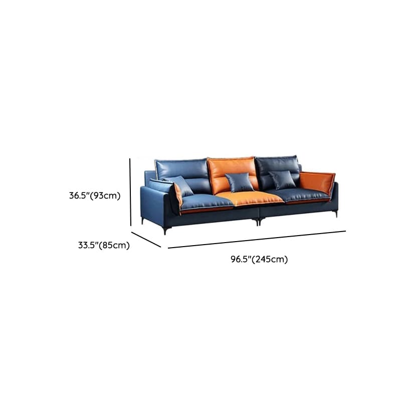 Casual Straight Stain Resistant Sofa in Dark Grey with Horizontal Orientation, Sponge Seat Fill, and Square Arm thumbnail 17