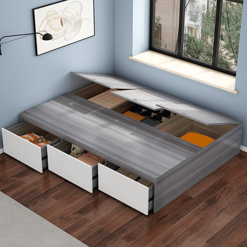 Trendy Oak Wood Tatami Bed Perfect for Living Room Use thumbnail 7