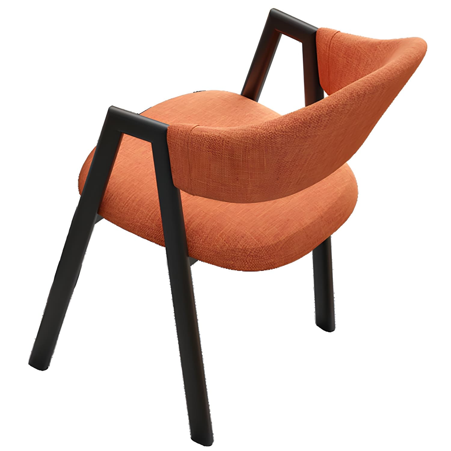 Modern Style Iron Arm Chair Open Back Dining Side Chair with Upholstered thumbnail 10
