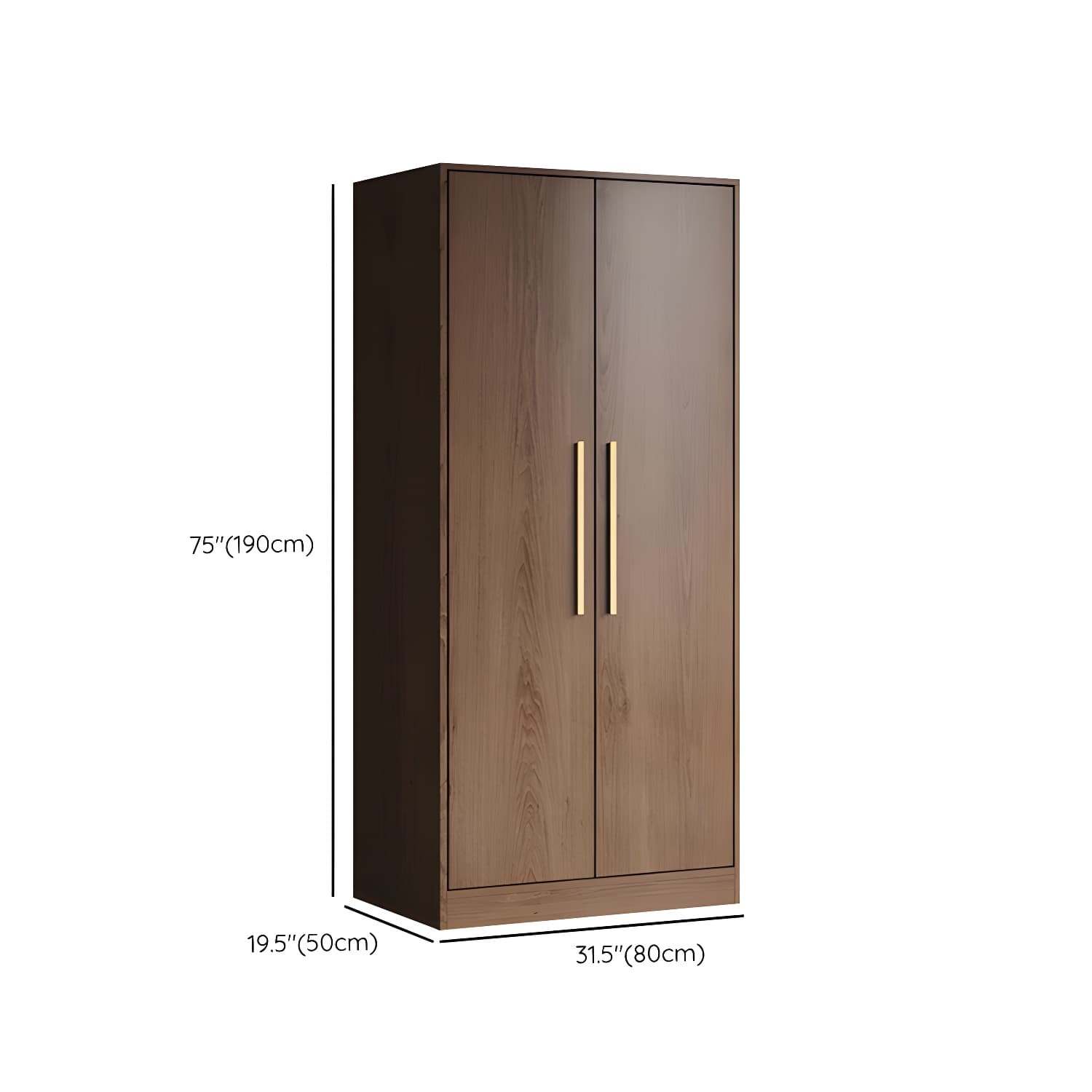 Wood Grain Design Armoires & Wardrobes with Soft Close Door and Storage Space thumbnail 13