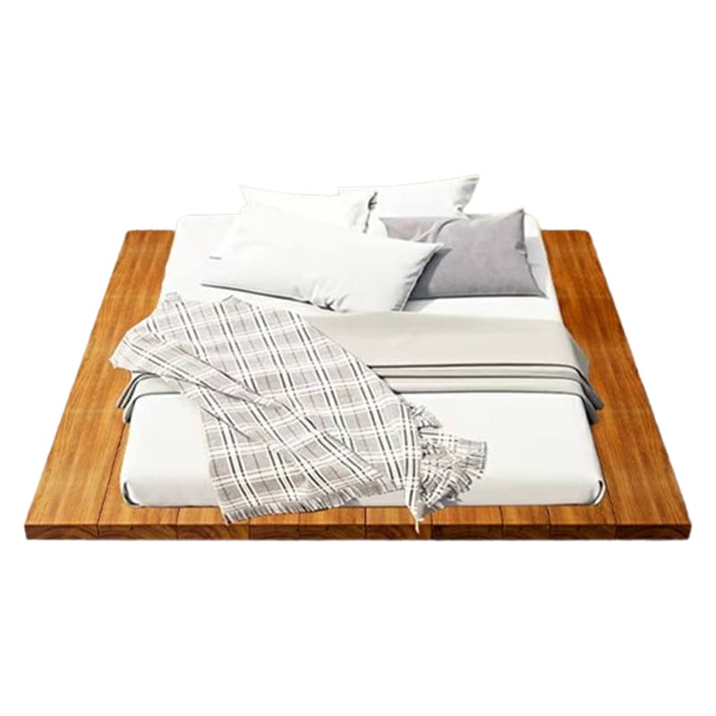 Solid Color Natural Color Wooden Frame Pallet Bed Frame Bedroom thumbnail 5