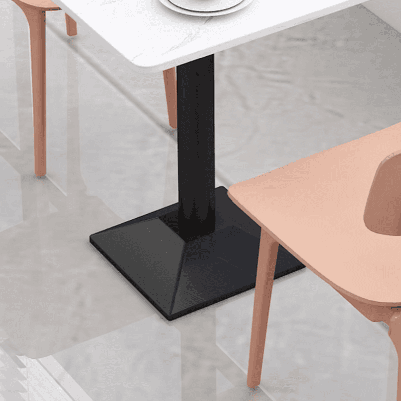 Trendy/Art Deco White Sintered Stone Dining Table, Fixed Mechanism, Seats 2, Scratch-immune thumbnail 14