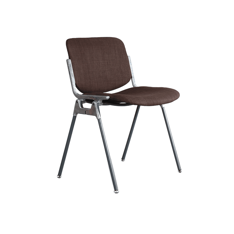 Old School Ventilated Back Armless Chair with Ink/Metallic Metal Legs, Nestable thumbnail 5