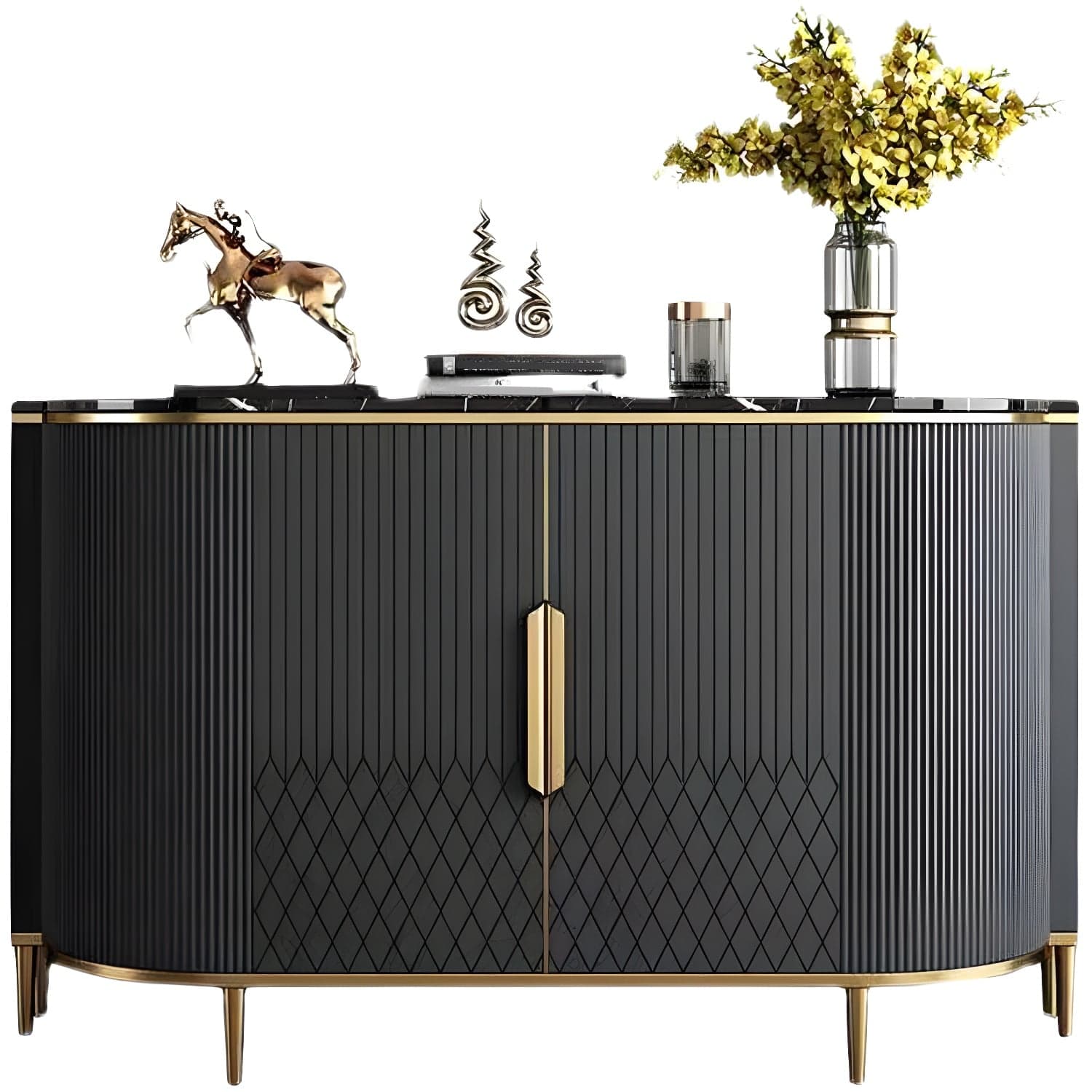 Marble Sideboard Modern & Contemporary Side Board with Cabinets - image 3