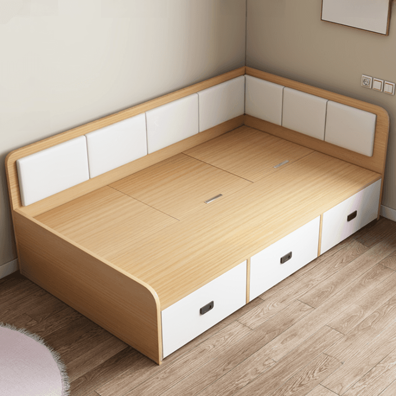 Solid Color Storage Included Bed with 3 Storage Boxes for Bedroom thumbnail 6