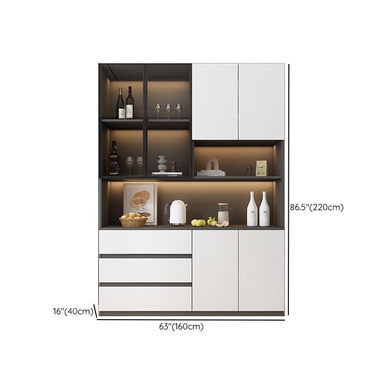 Two Toned Unclosed & Self-supporting Wide Sideboard with 2 Shelves & Benchtop thumbnail 26