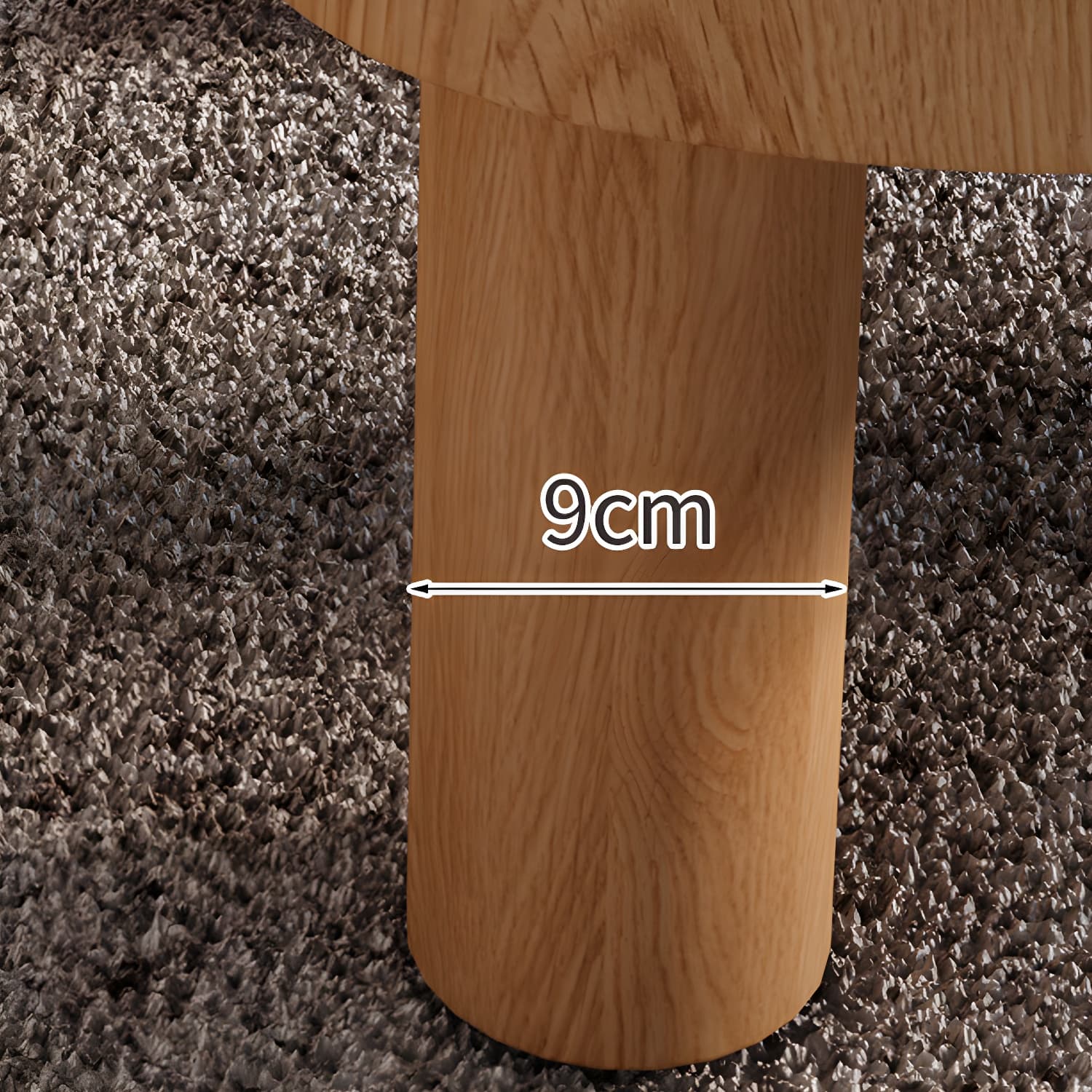 Contemporary 3 Legs Coffee Table Wood Cloud Shaped Cocktail Table thumbnail 10