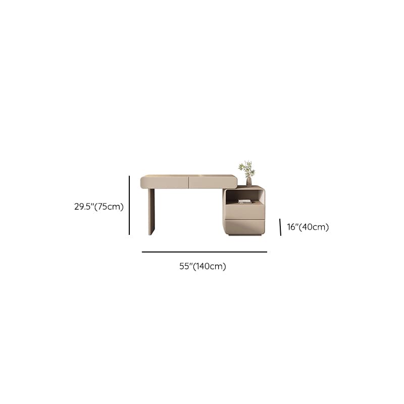 Multi-Purpose Tan Vanity Set with Lighting, Push-Pull, Adjustable Touch, and Adjustable Brightness thumbnail 9