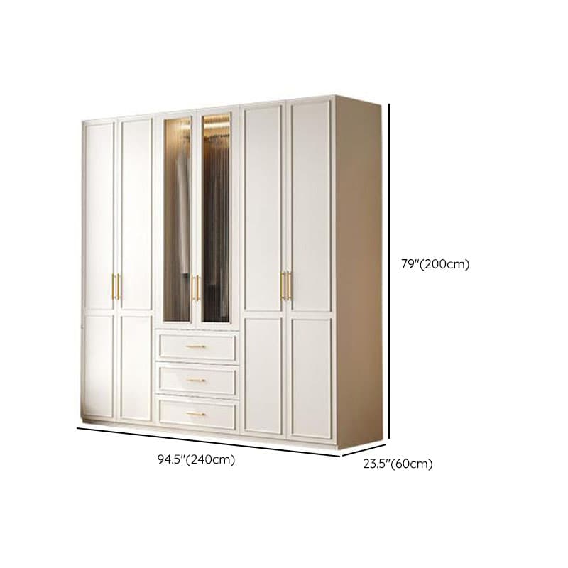 Modern Manufactured Wood Standalone Almirah with Soft Close Drawer, Soft Close Door, Interior Shelves, and Hanging Rod thumbnail 21