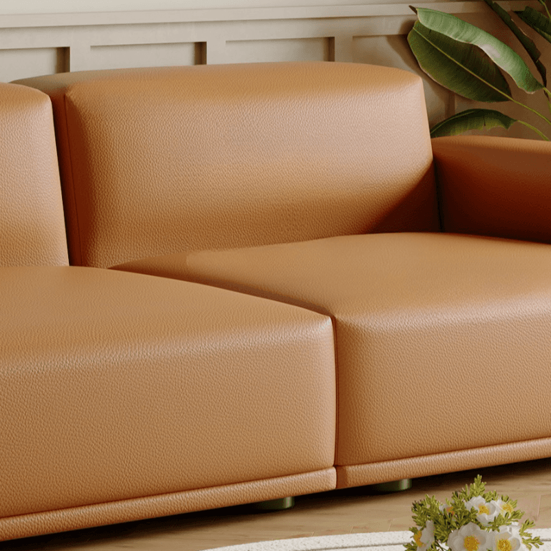 Modish Solid Color Stain Resistant Standard Sofa in Light Gray/Rose/Amber Color, 3-seater/4-seater/5 Person with 2 Pillows thumbnail 13