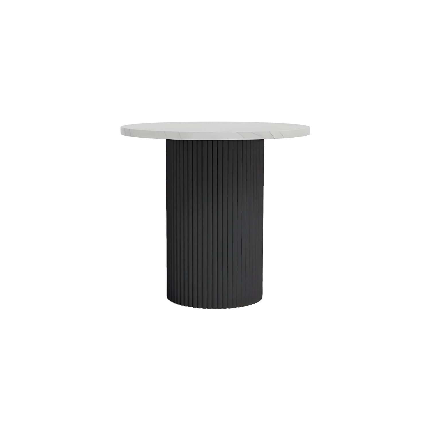 Glam Pedestal Coffee Table Wood Round Cocktail Table for Living Room thumbnail 1