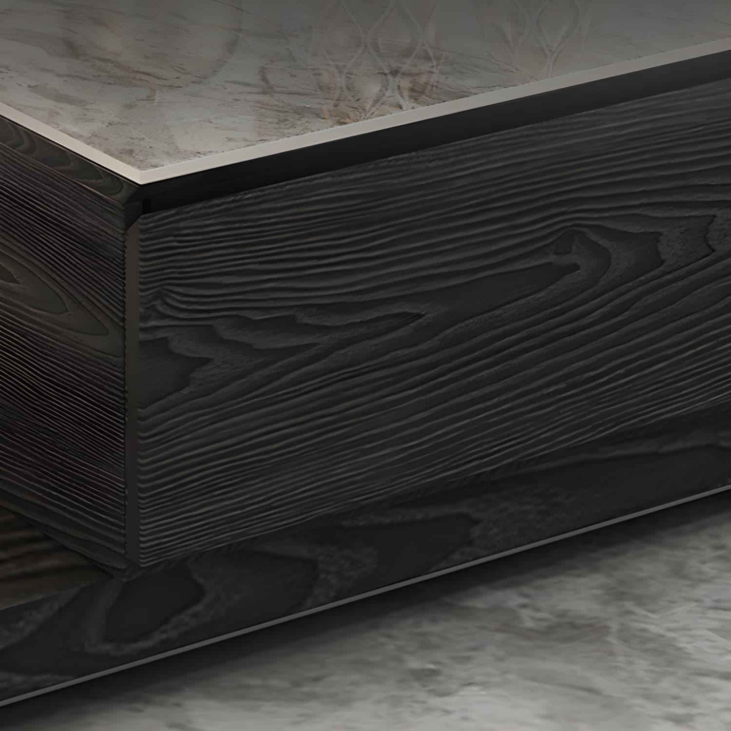 Slate Coffee Table Slate Nesting Coffee Table Set with Storage Drawer thumbnail 13
