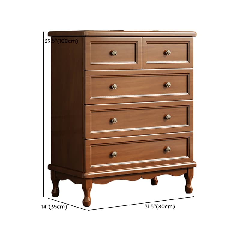 Solid Wood Countertop Storage Chest Traditional Style with Drawers thumbnail 26