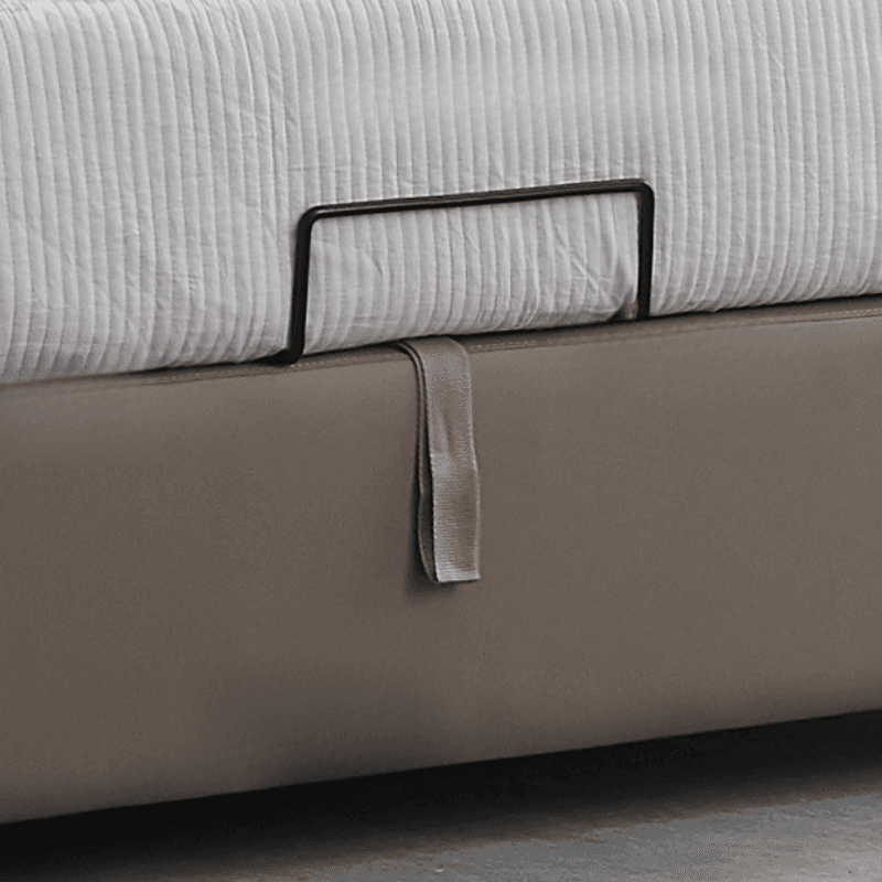 Light Gray Solid Color Storage Included Panel Bed for Bedroom thumbnail 5