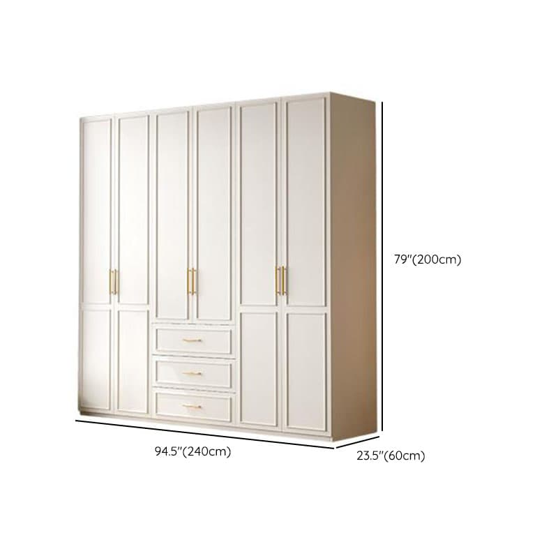 Modern Manufactured Wood Standalone Almirah with Soft Close Drawer, Soft Close Door, Interior Shelves, and Hanging Rod thumbnail 12