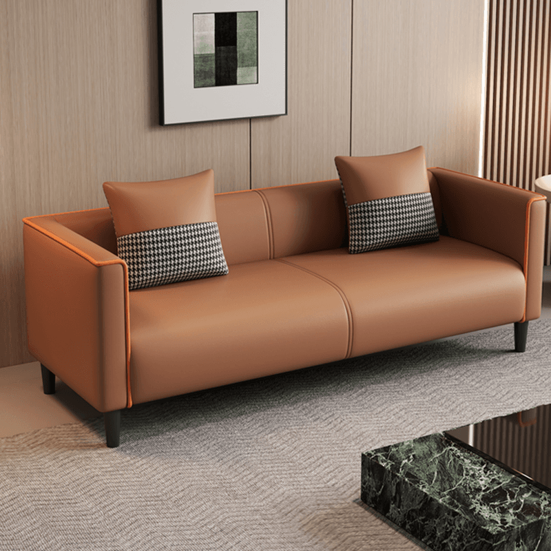 Standard Sofa/Loveseat/Single Sofa in Synthetic Leather, Available in Grey/Dark Blue/Light Green with Arm thumbnail 3