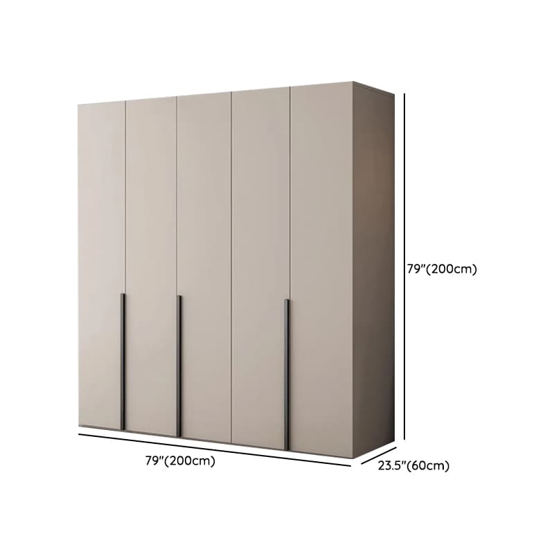 Light Gray Trendy Detached Armoire Cabinet with Soft Close Door, Interior Shelves, and Hanging Rod thumbnail 17