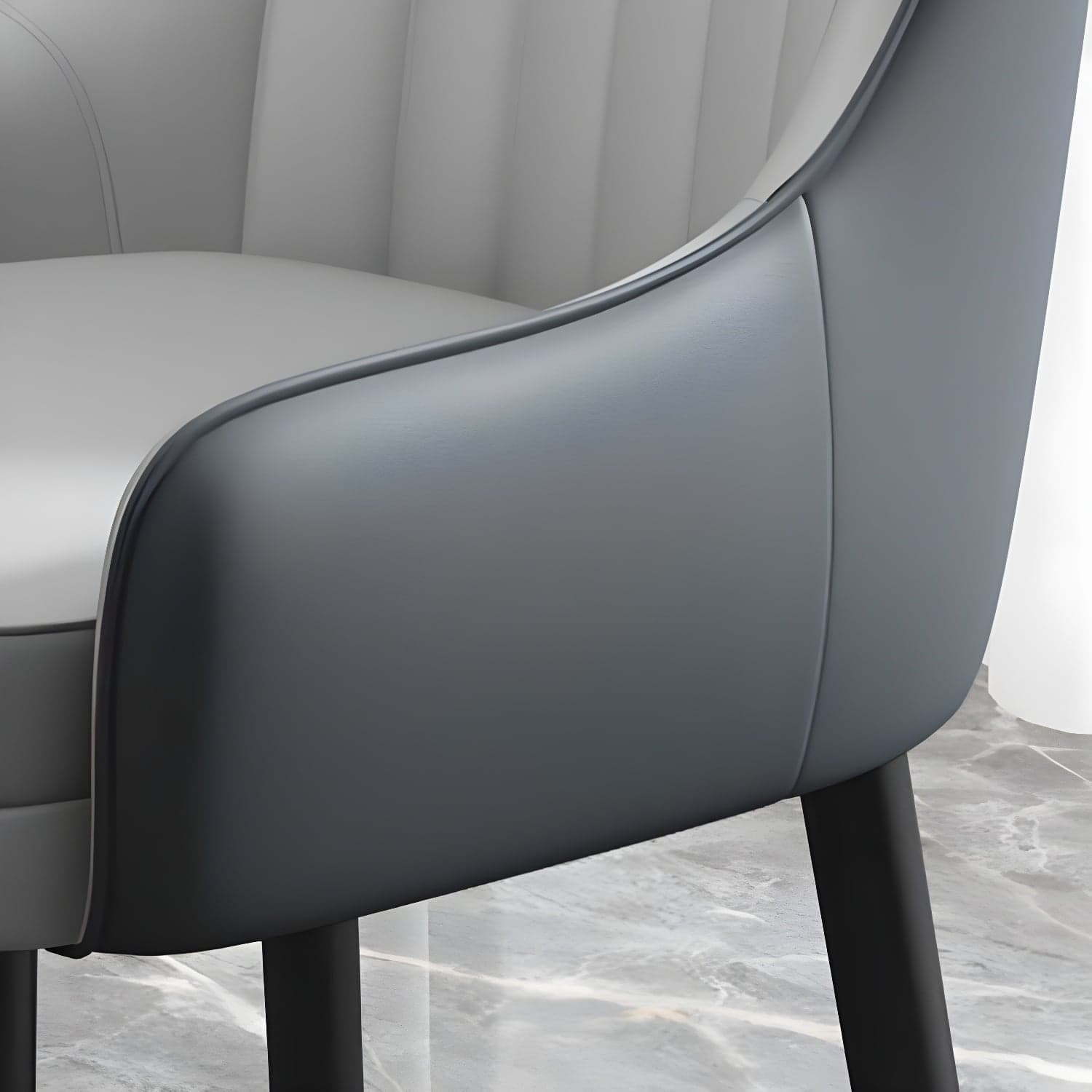Leather Contemporary Home Side Chair Parsons Chair of 21'' Wide Chairs thumbnail 25