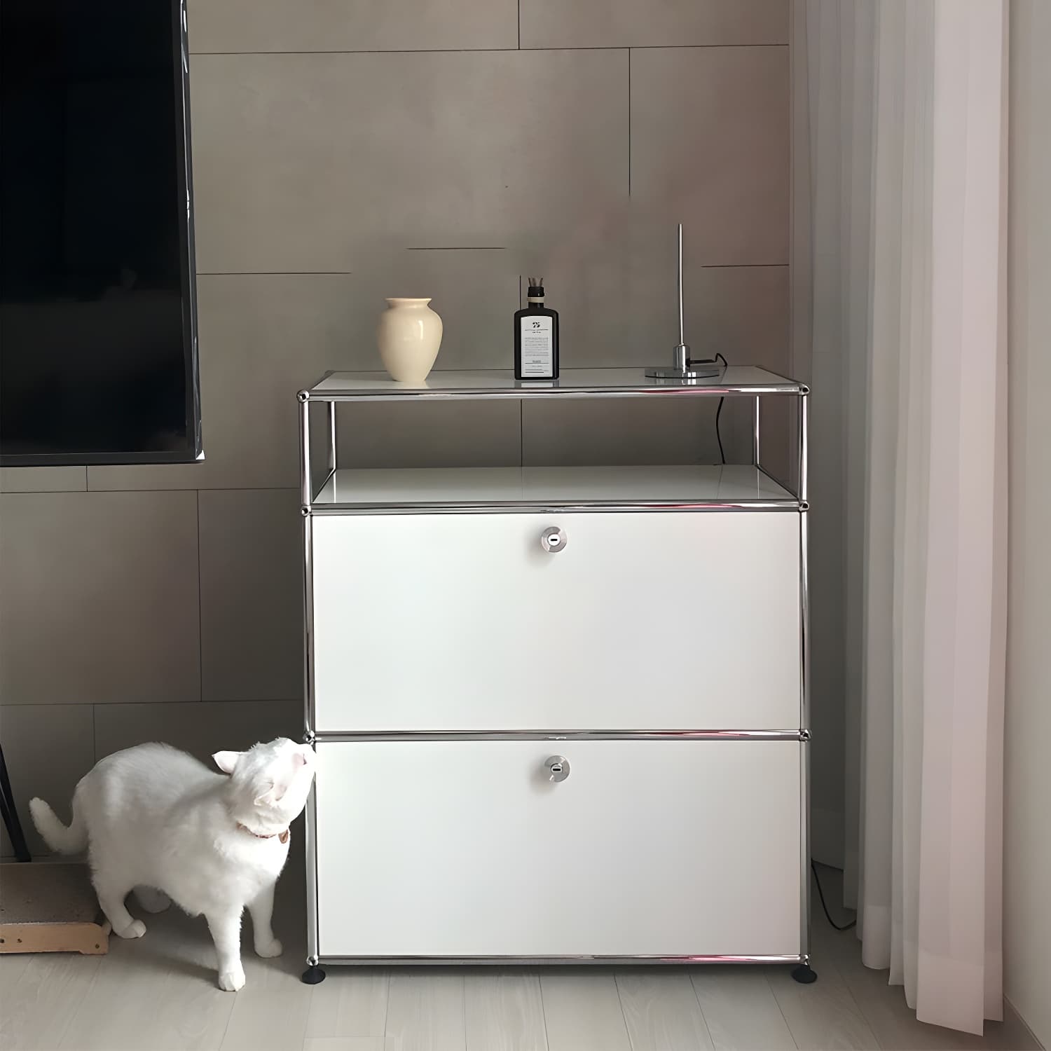 Modern Rectangle Storage Server Metal Sideboard for Dining Room thumbnail 8