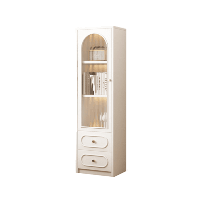 Detached Scratch-immune Accent Cabinet with Glazed Door, Adjustable Shelf, Cabinet Knobs, Soft Close Drawer, and Stain Resistant Finish thumbnail 1