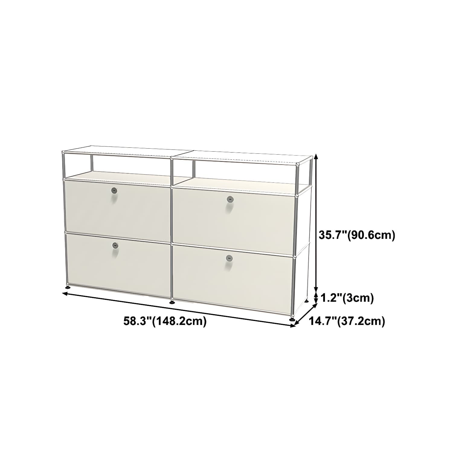 Modern Storage Sideboard Metal Sideboard with Drawer for Home thumbnail 16