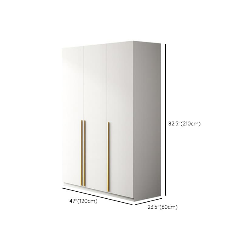 Simple Lumber White Wardrobe Armoire with Interior Shelves & Clothing Rack & Soft Close Drawer & Soft Close Door thumbnail 12