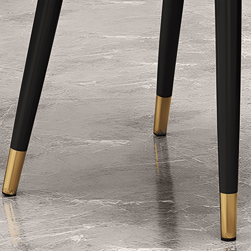 Contemporary Restaurant Armless Chair with Solid Back Panel, Upholstered Metal Legs thumbnail 15