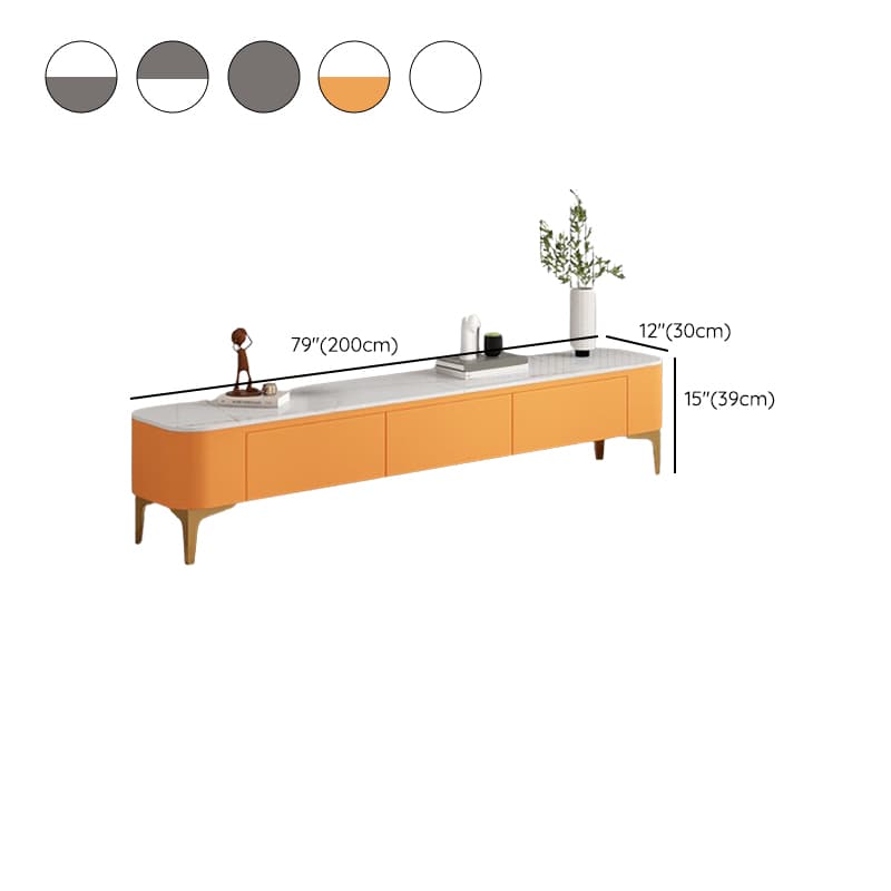 Modish Vitreous TV Stand with 3 Drawers for Sitting Room thumbnail 13