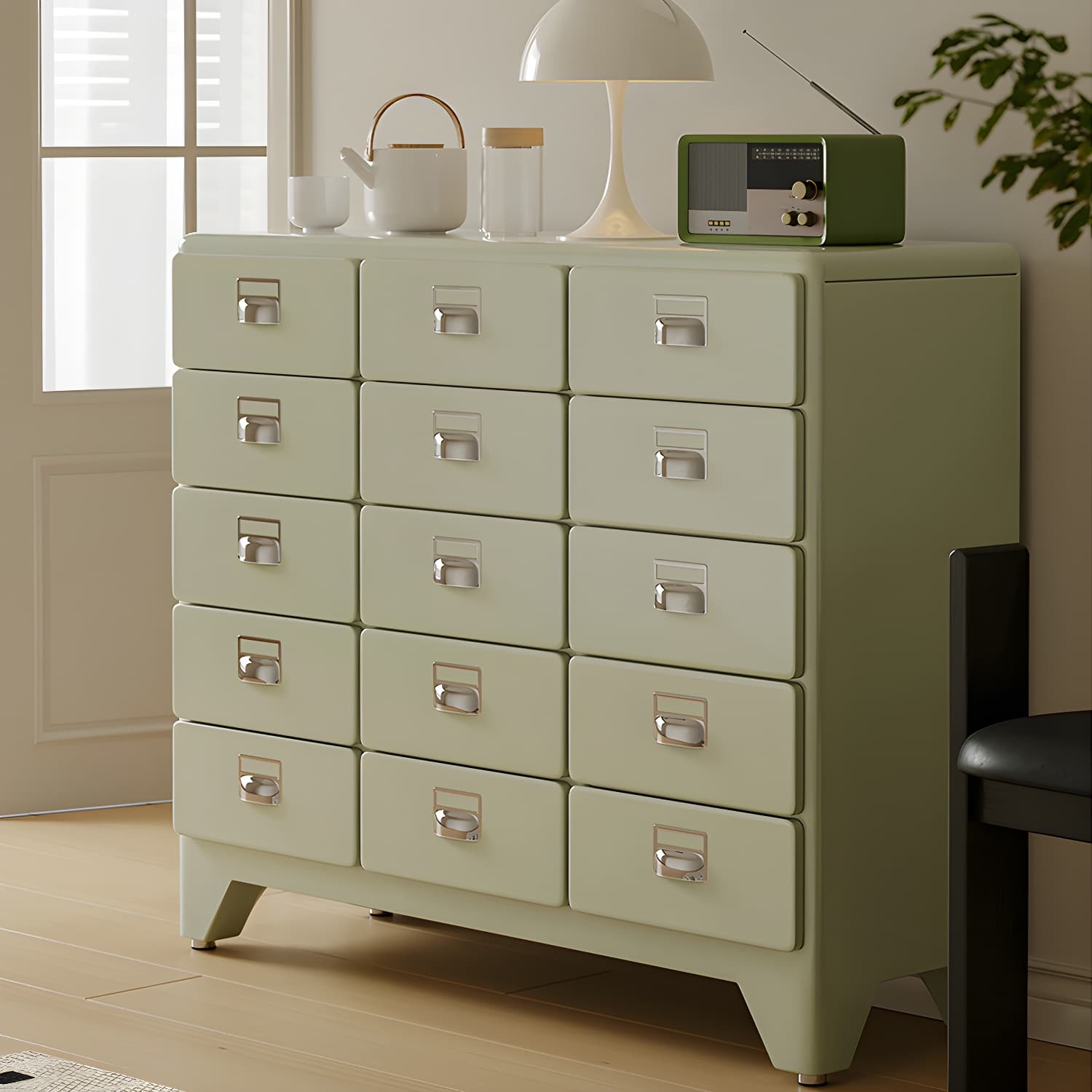 Modern Metal Dresser with Soft-Close Drawers for Bedroom Organization thumbnail 7
