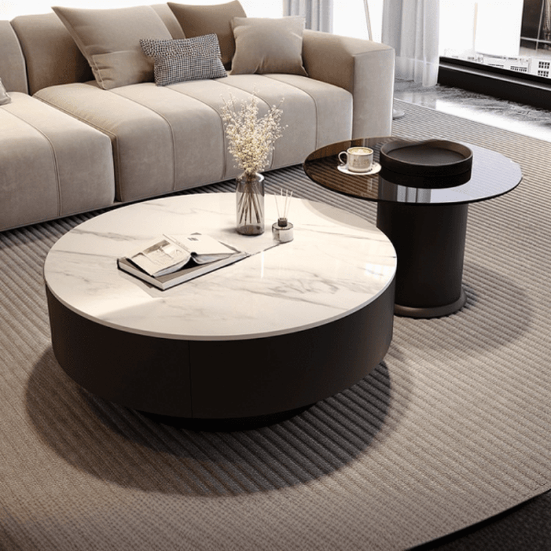 Orbicular Nested Board Game Coffee Table with 1 Drawer for Foyer thumbnail 6