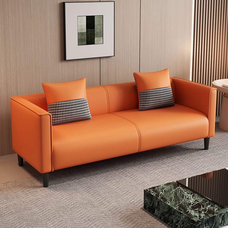 Elegant Sitting Room Sofa/Loveseat in Dove Grey, Tangerine, and Ivory with Solid and Manufactured Wood Construction thumbnail 8