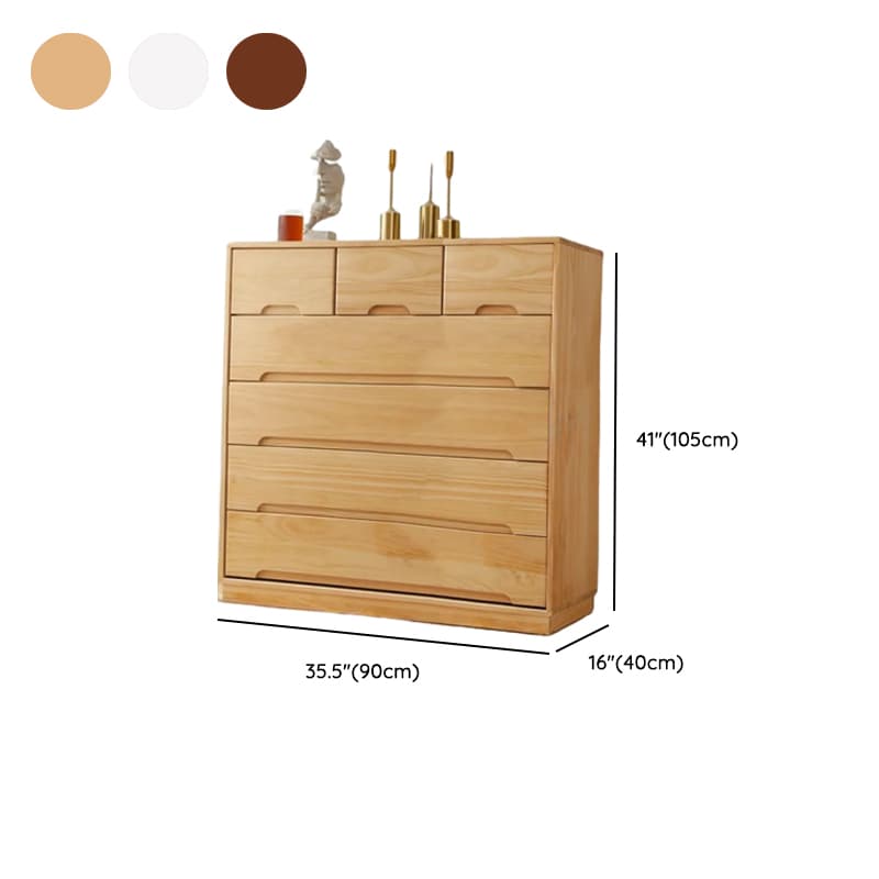 Modern Natural Wood Vertical Lingerie Chest with 6 Drawers/7 Drawers/5 Drawers thumbnail 26