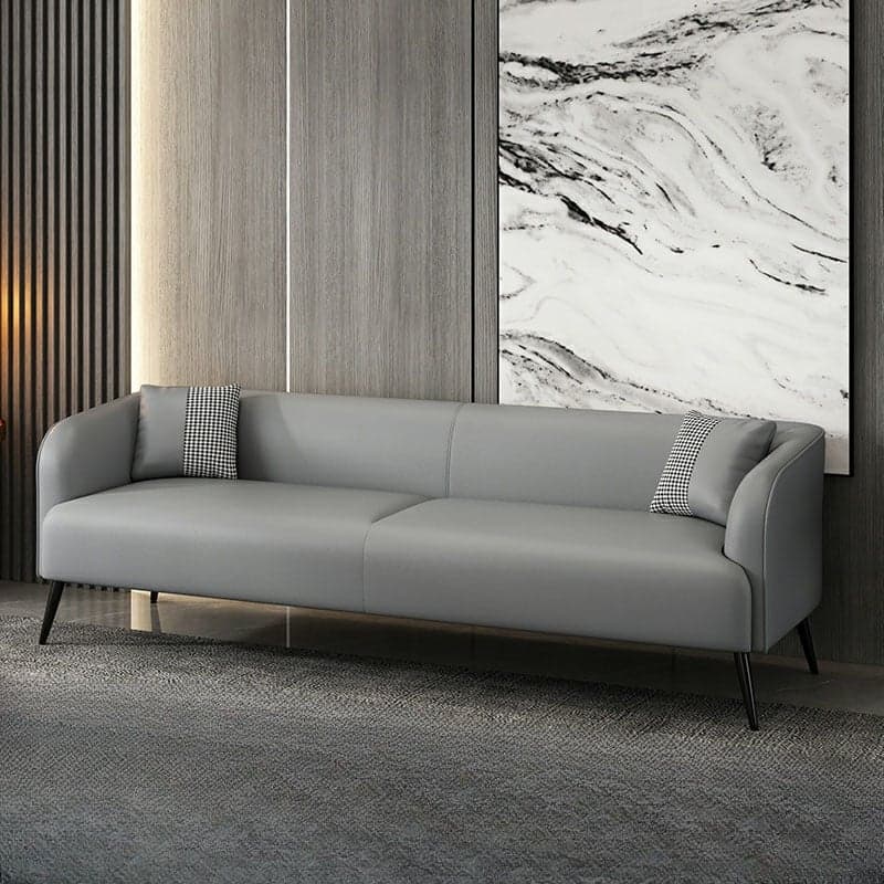 Modern Pine Wood Upholstered Three-Seater Sofa with Foam Seat in Solid Color thumbnail 5