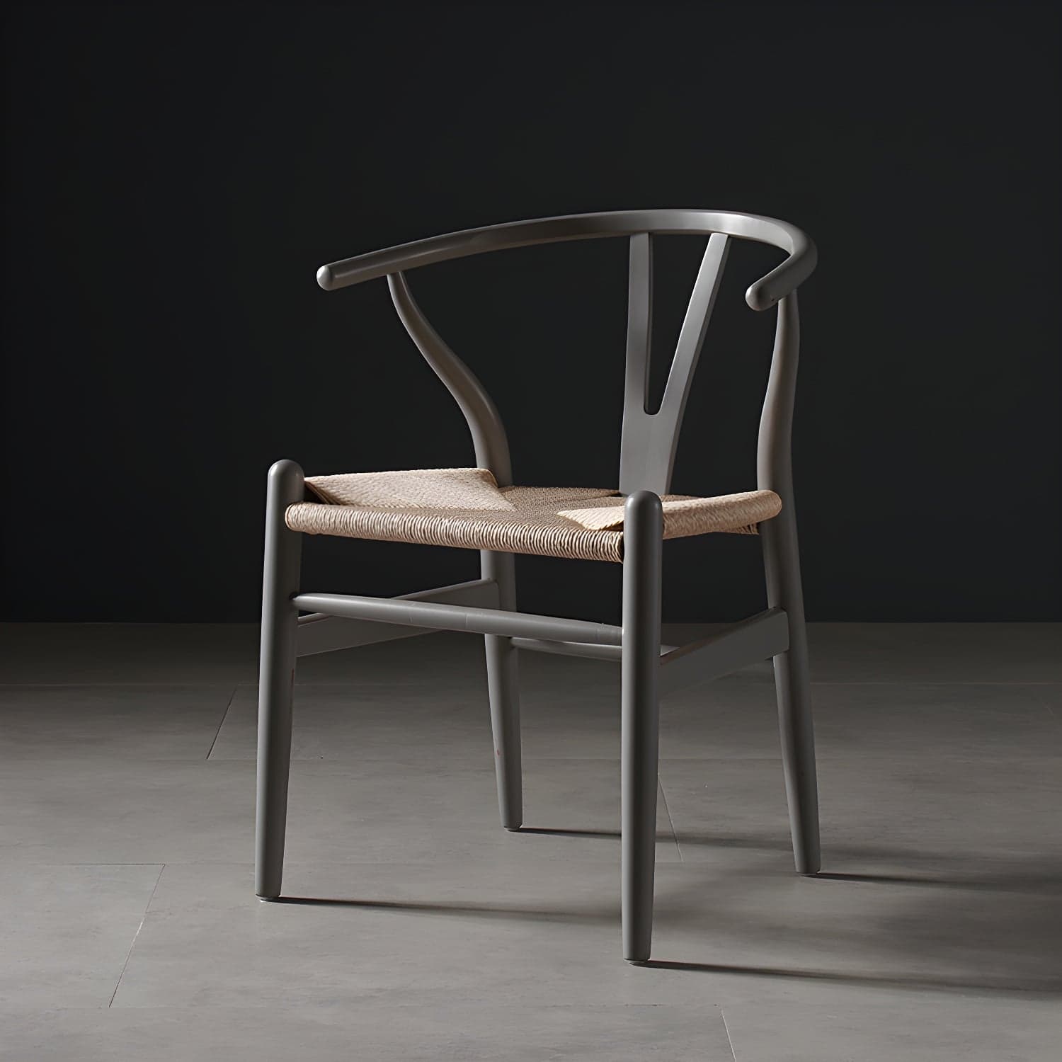 Scandinavian Style Wood Dining Chair Dining Room Wishbone Chair with Arm thumbnail 7