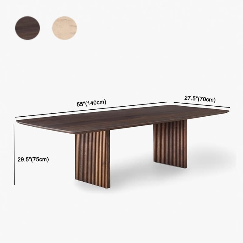 Modern Farmhouse Rectangle Wood Double Pedestal Kitchen & Dining Table thumbnail 8