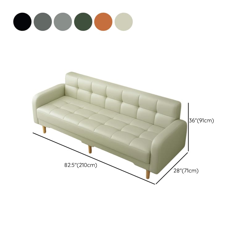 Square Arm Foldable Convertible Sofa with Biscuit Back for Living Spaces thumbnail 18