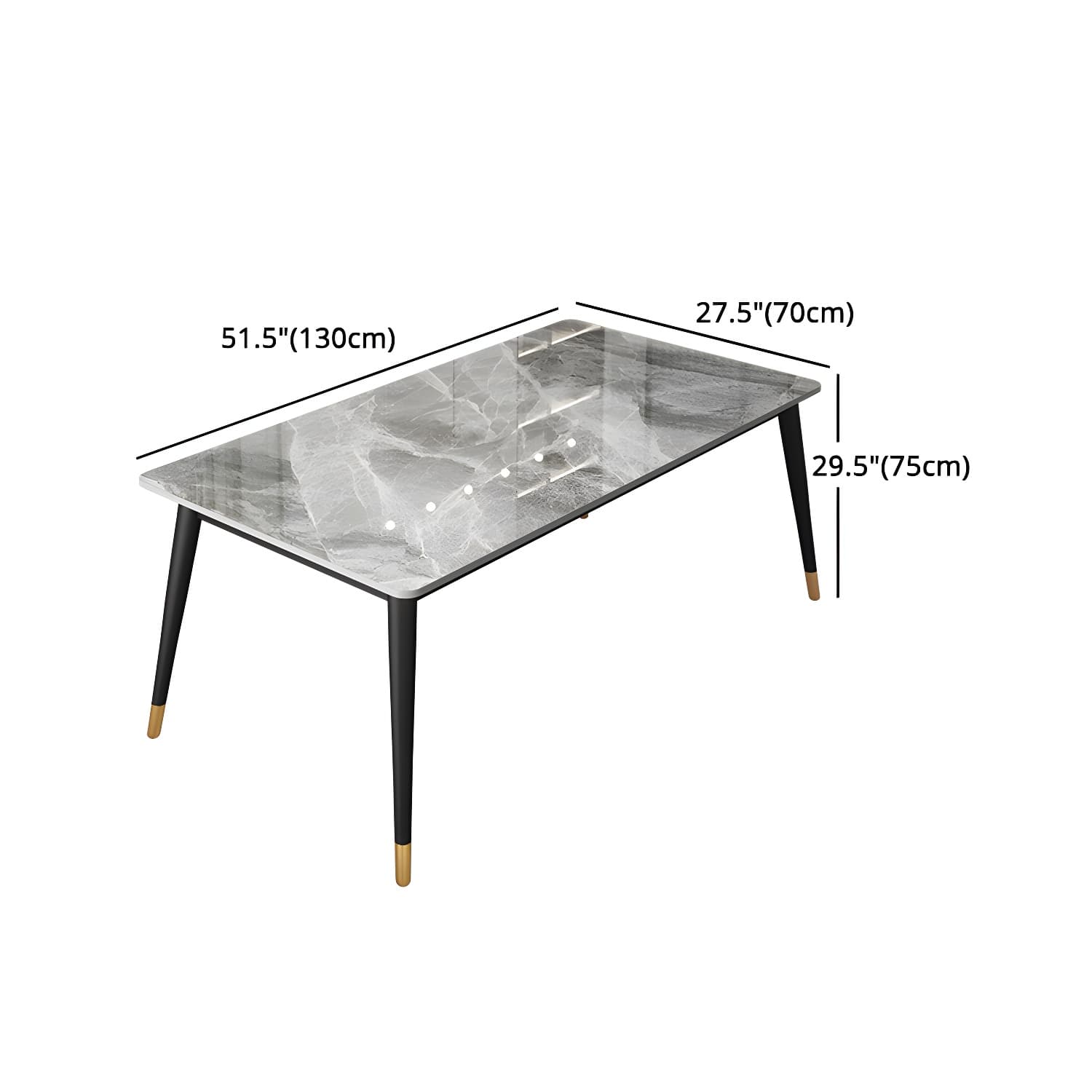 Glam Gray Sintered Stone Dining Table Set 1/4/5/7 Pieces Dining Set thumbnail 11