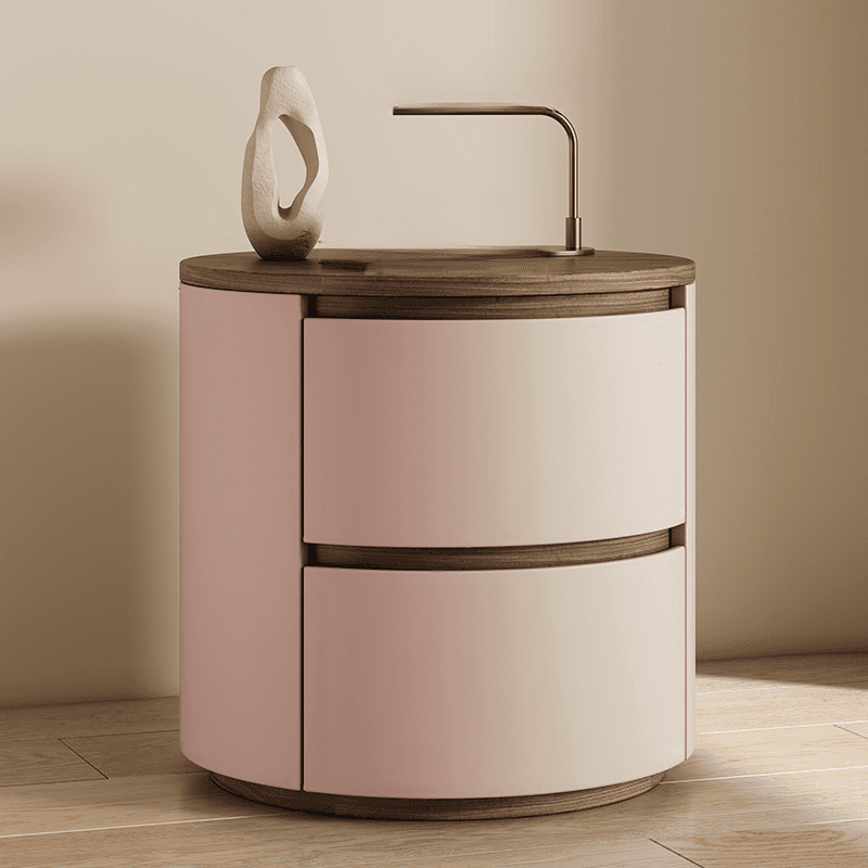 Modish 2 Tiers Drawer Storage Bedside Table with Solid Wood Countertop thumbnail 13