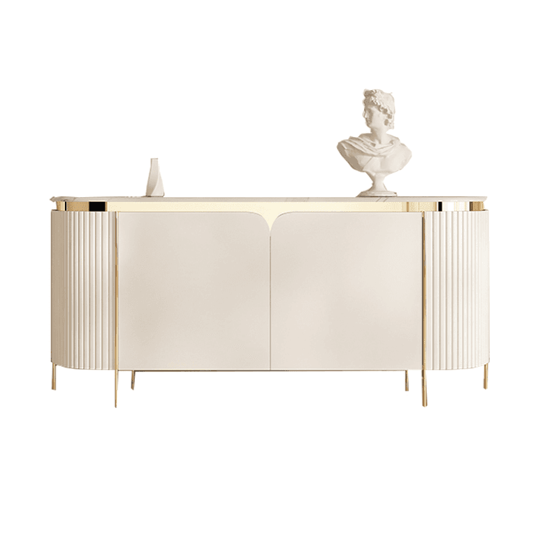 Glamorous Ground Sideboard with Standard/Narrow Size, 1 Shelf, Cabinets, Sintered Stone Countertop, and 2 Doors thumbnail 8