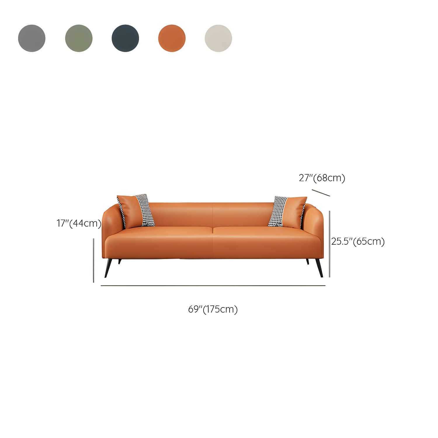 Modern Pine Wood Upholstered Three-Seater Sofa with Foam Seat in Solid Color thumbnail 21