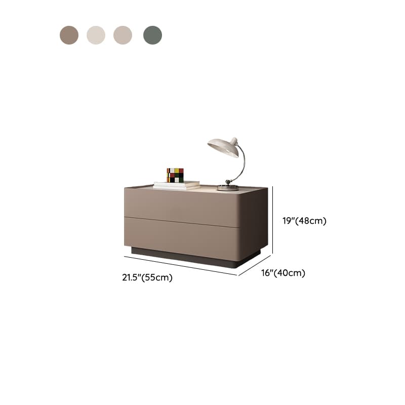 Casual Sintered Stone Countertop Drawer Storage Nightstand with 2 Drawers thumbnail 16