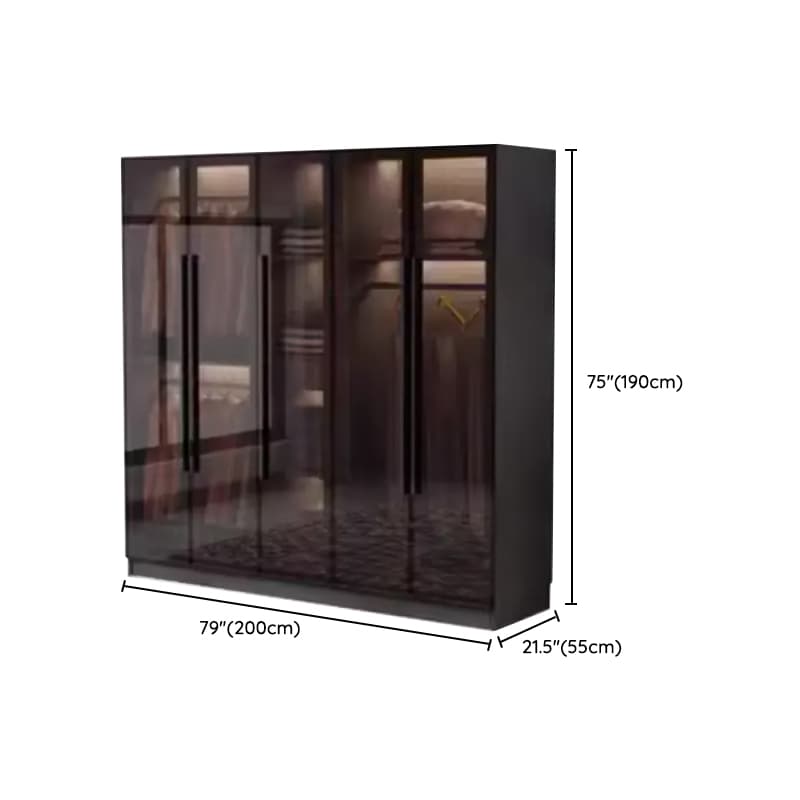 Charcoal Modish Timber Self-supporting Cabinet Armoire with Soft Close Drawer and Door, Hanging Rod thumbnail 13
