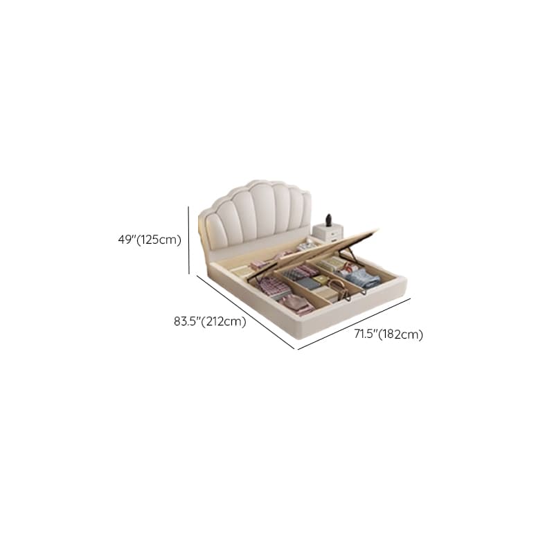 Storage Included with 3 Storage Boxes, Natural Wood Frame, Storage Drawer, Panel Headboard, and Sponge Upholstery thumbnail 18