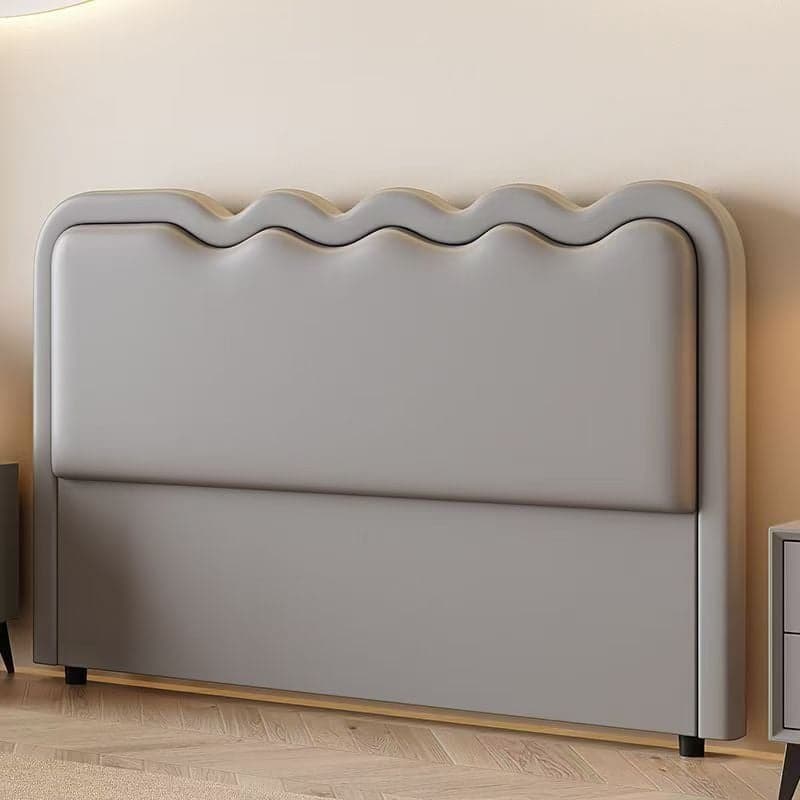 Modish Style Panel Headboard with No Distressing in Timber for King/Queen/Full Bed, Featuring Sponge Upholstery Fill, Free-standing Installation, and Standard Height thumbnail 5