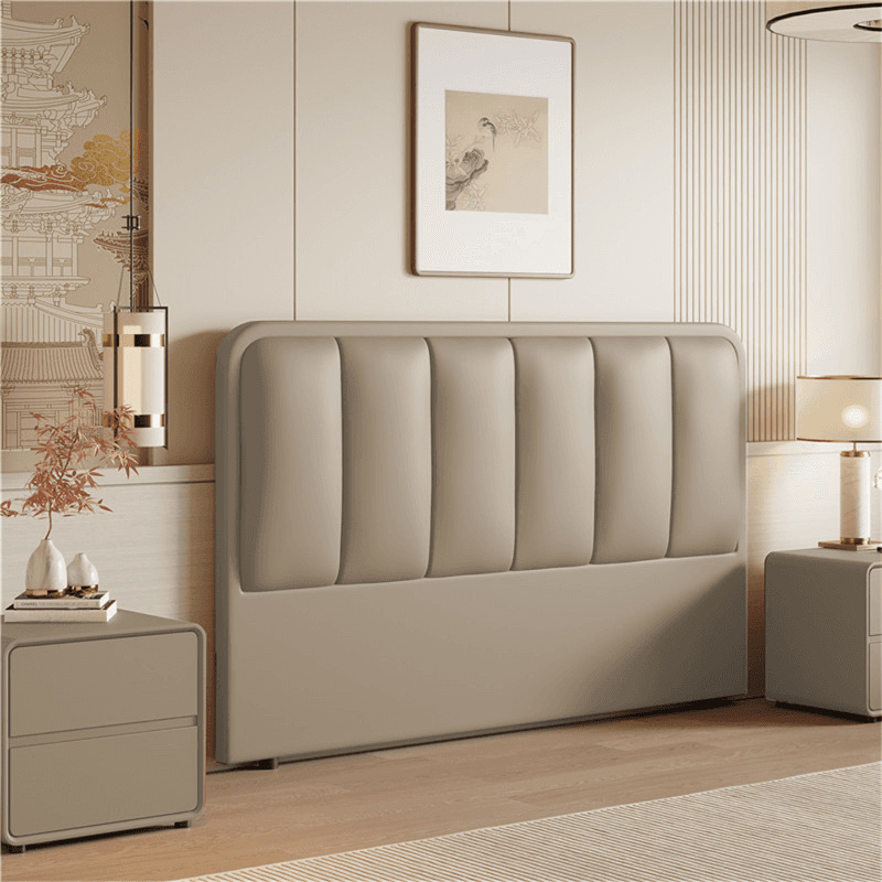 Modern Simple Style Panel Headboard in Natural Wood with No Distressing, Rectangle Shape for Twin XL/Queen/California King Bed, Featuring Sponge Upholstery and Standard Height thumbnail 5