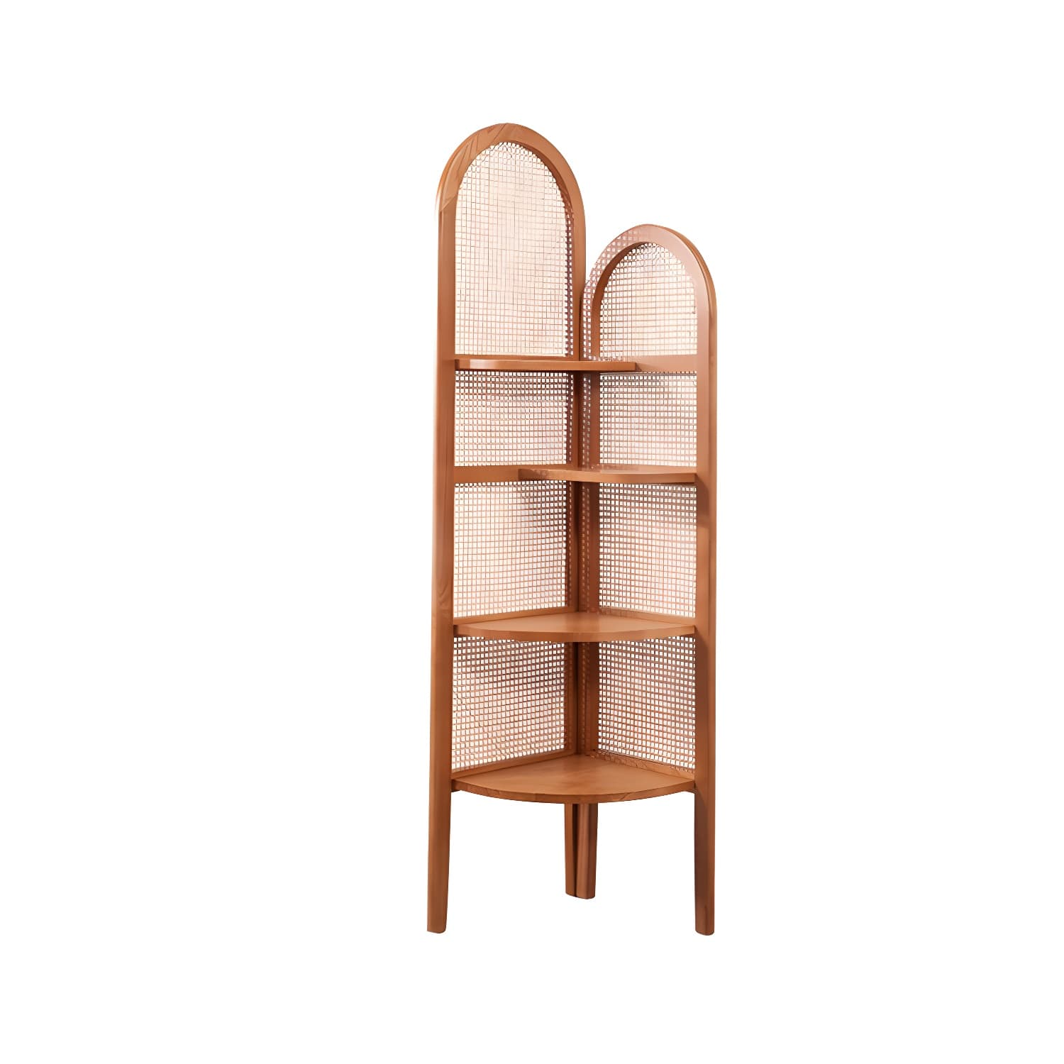 71.3" Tall Corner Chest Solid Wood Triangle Storage Cabinet with 4 Shelves thumbnail 5
