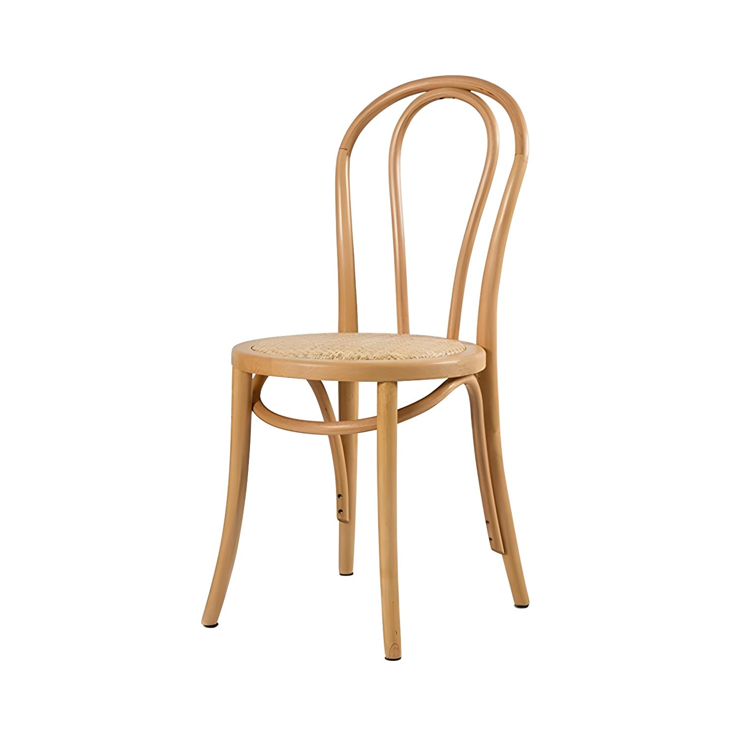 Modern Open Back Side Chair with Beech Wood Legs for Kitchen & Dining - Non-Upholstered thumbnail 18