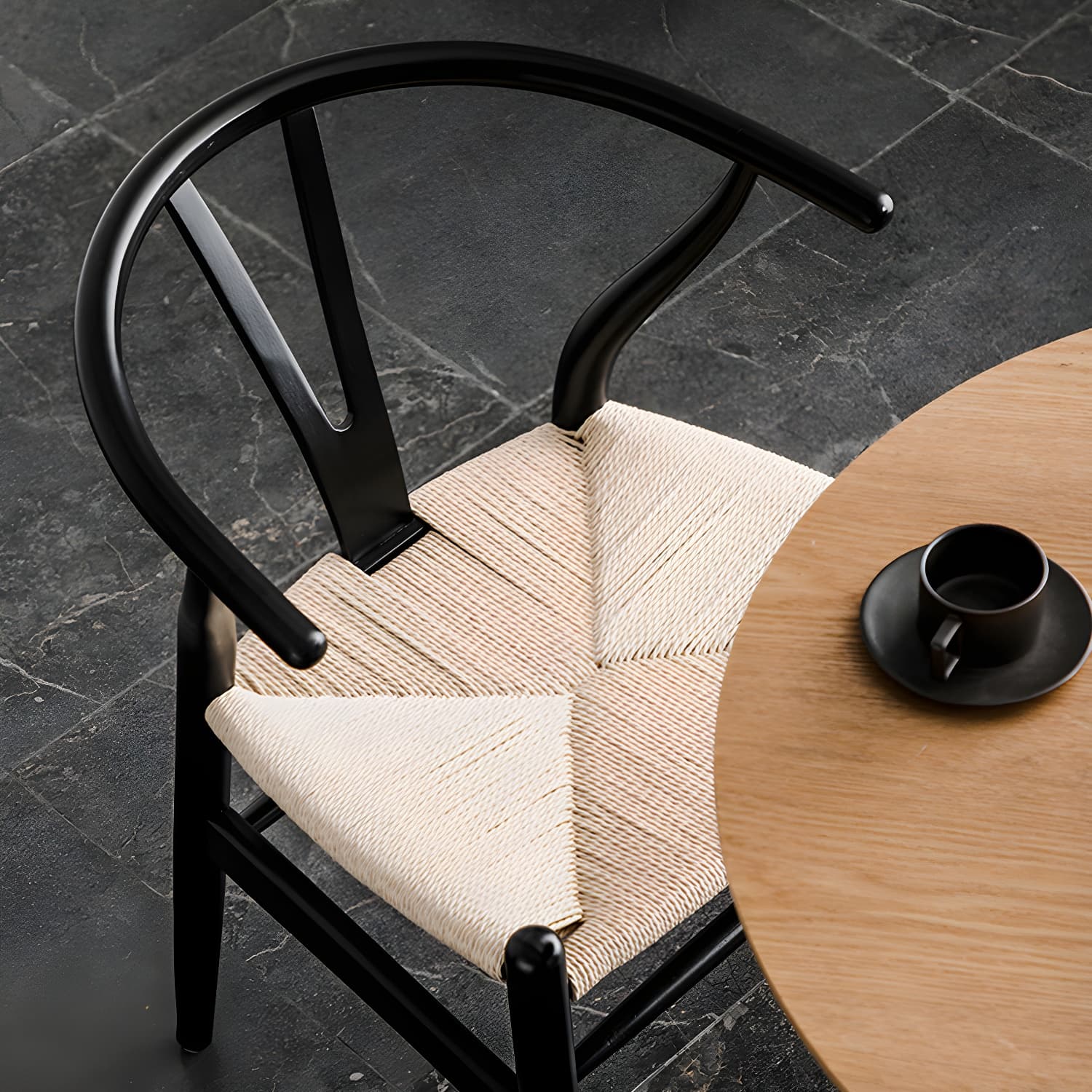 Scandinavian Style Wood Dining Chair Dining Room Wishbone Chair with Arm thumbnail 21