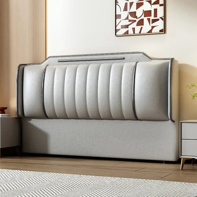 Simplistic Style Panel Headboard in Natural Wood with No Distressing, Rectangular Shape for Queen/Full/Twin XL Bed, Featuring Sponge Upholstery and Standard Height thumbnail 2